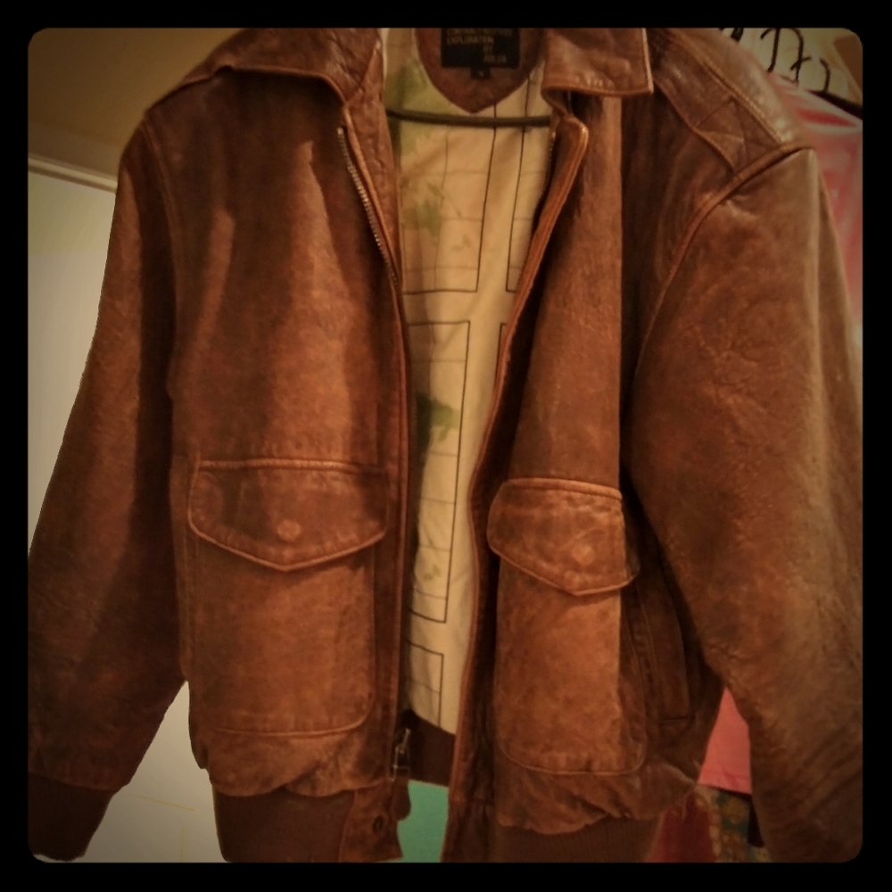 New Adler Leather Bomber Jacket